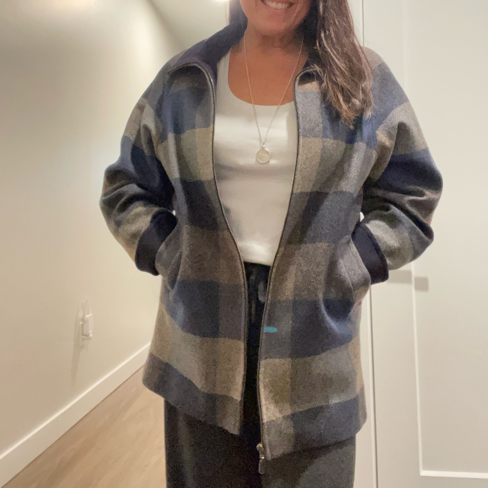 Wool & Cashmere AVOCA Made in Ireland Plaid Jacket – Size EU 40 / UK 14